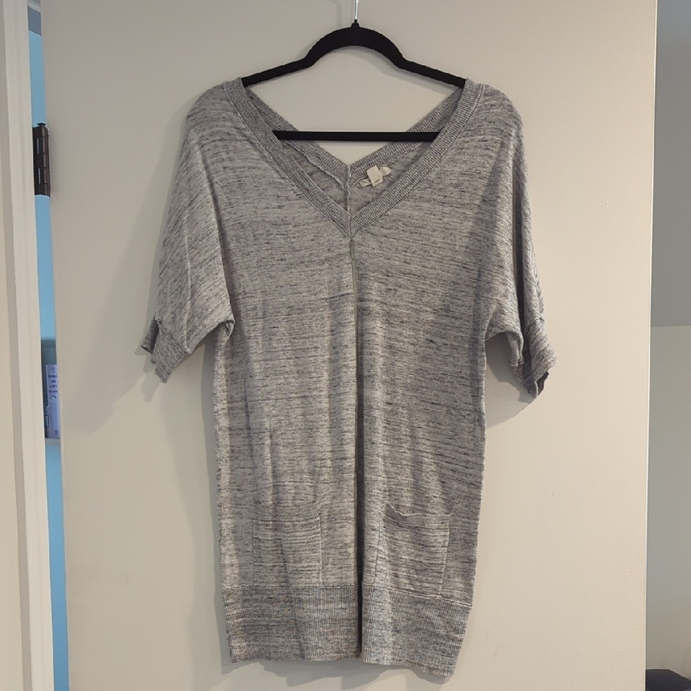 Caslon Gray V-Neck Women's Tunic